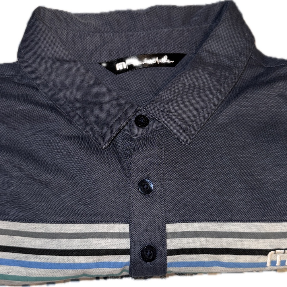 Travis Mathew Dark Blue Polo with Stripes